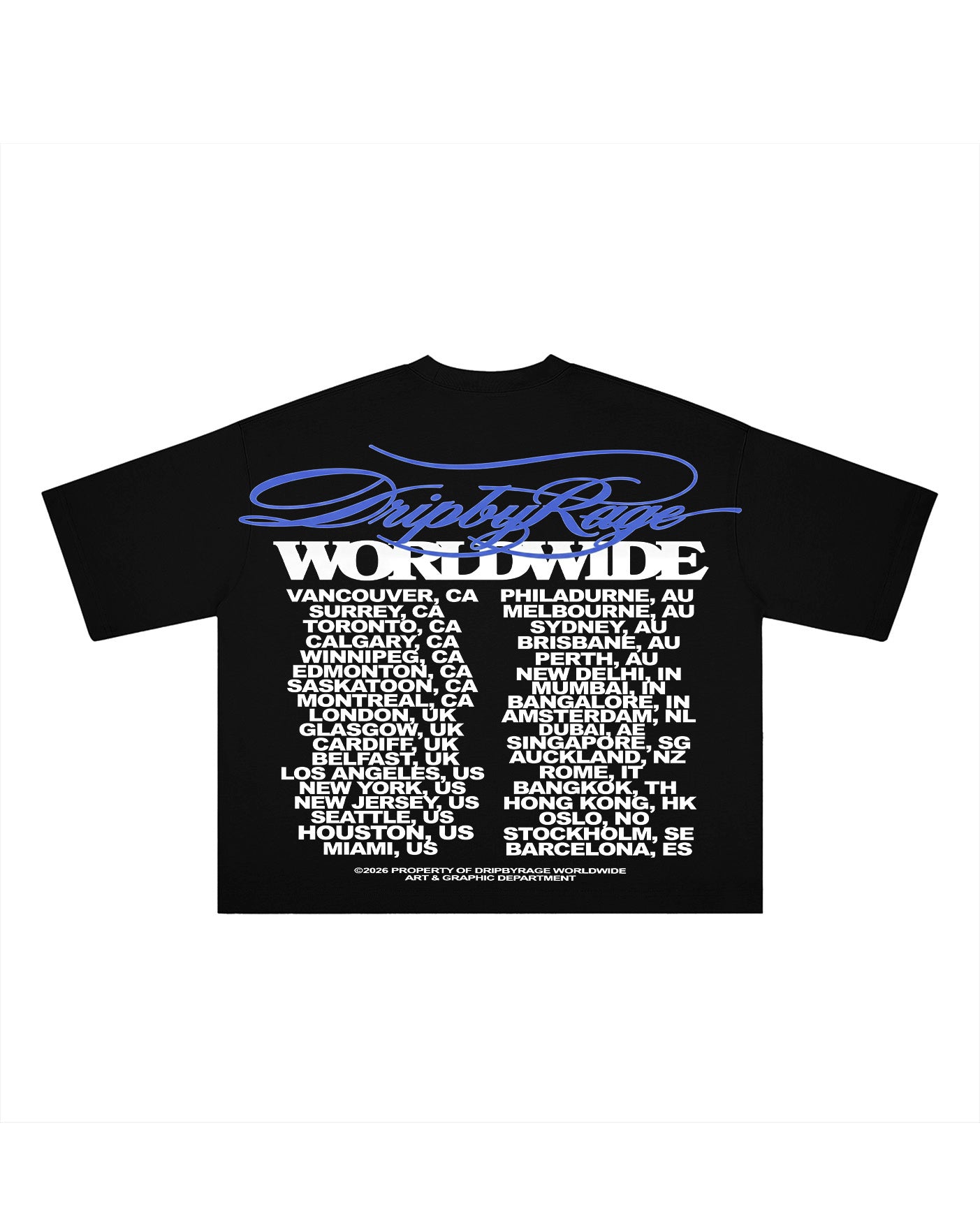 DRIPBYRAGE WORLDWIDE BOXY T-SHIRT