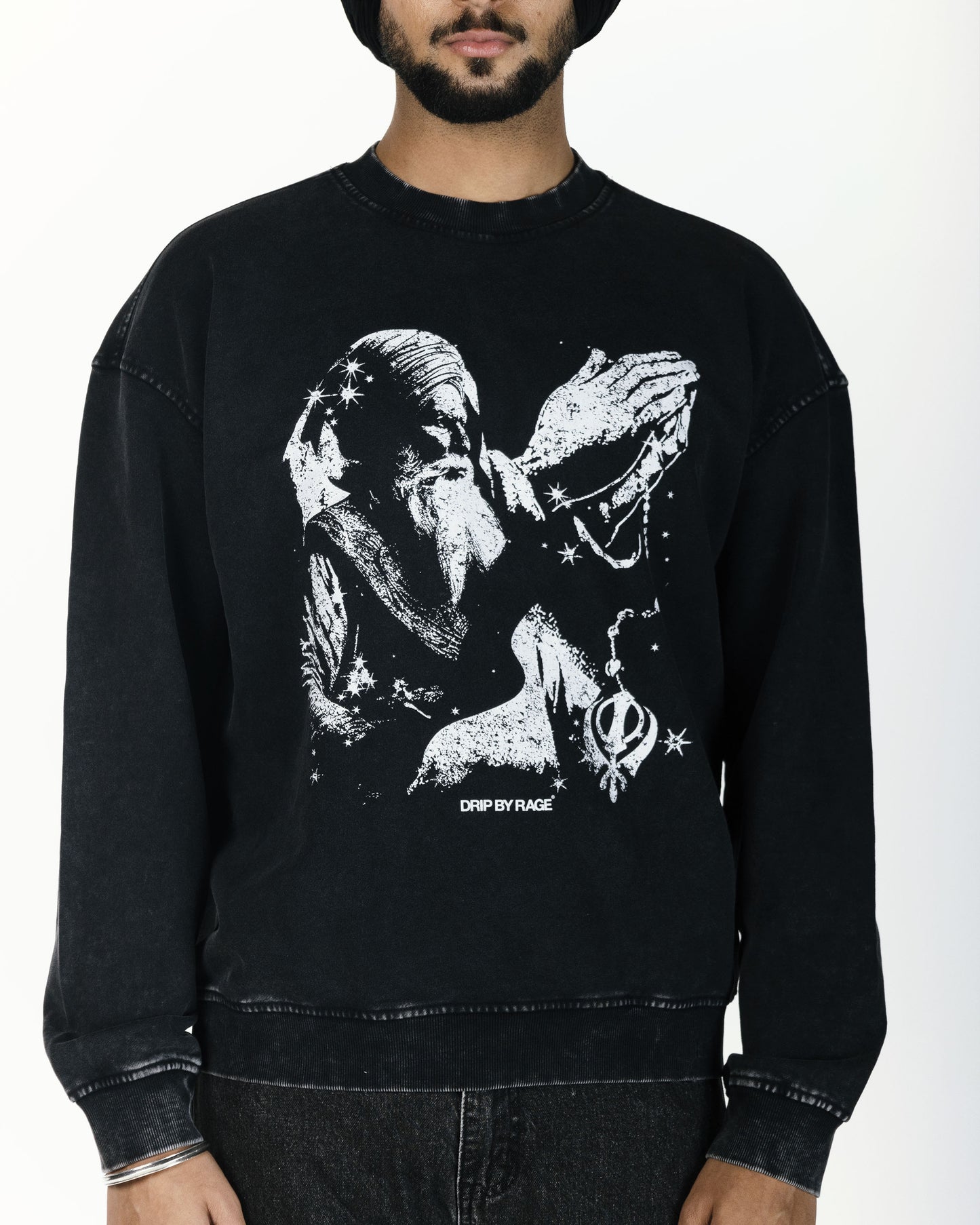 FAITH OVERSIZED FADED SWEATSHIRT