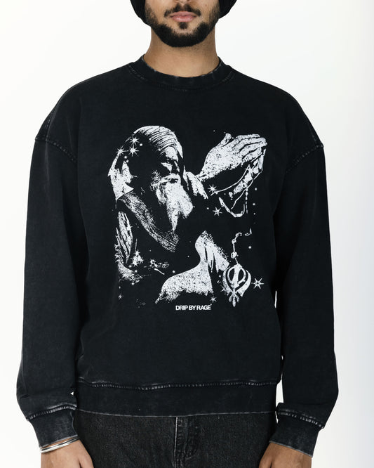FAITH OVERSIZED FADED SWEATSHIRT