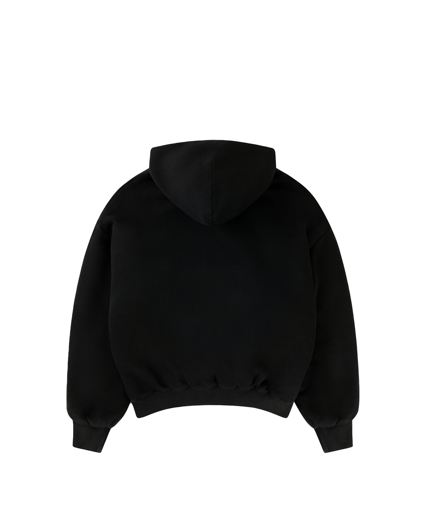 NO FEAR BLACK BIG PRINT SUN FADED BOXY HOODIE