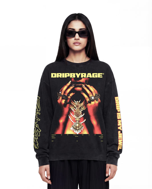 DRIP IS MY JEWEL LONG SLEEVE BLACK