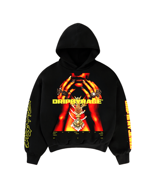 DRIP IS MY JEWEL BIG PRINT BOXY HOODIE