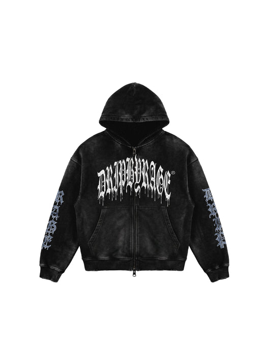 AWAKENING ZIP-UP FADED HOODIE