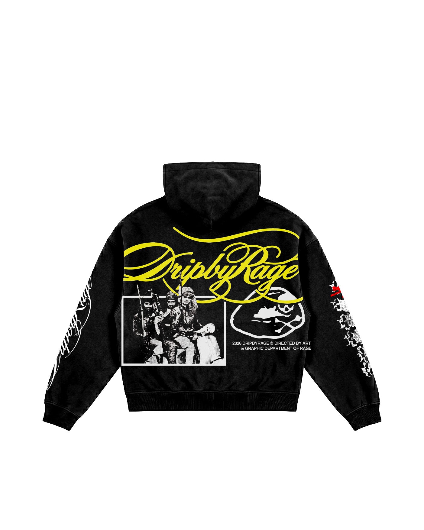 STREET FURY OVERSIZED FADED HOODIE