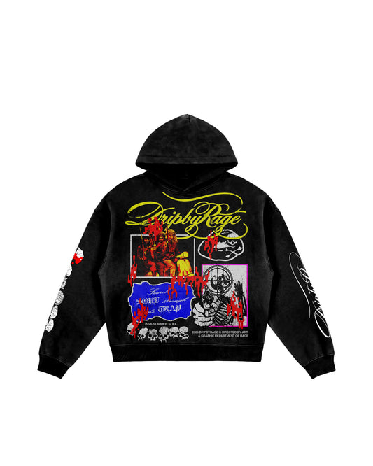 STREET FURY OVERSIZED FADED HOODIE
