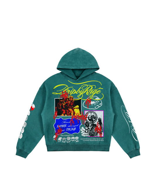 STREET FURY OVERSIZED FADED HOODIE