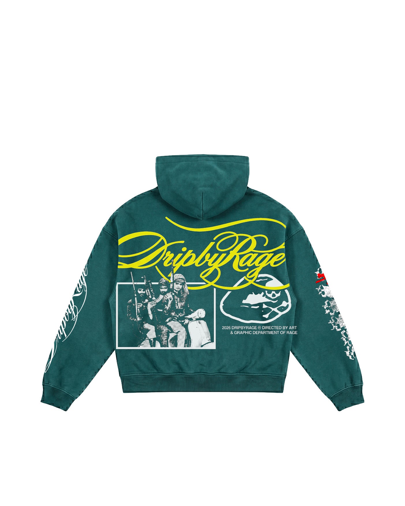 STREET FURY OVERSIZED FADED HOODIE