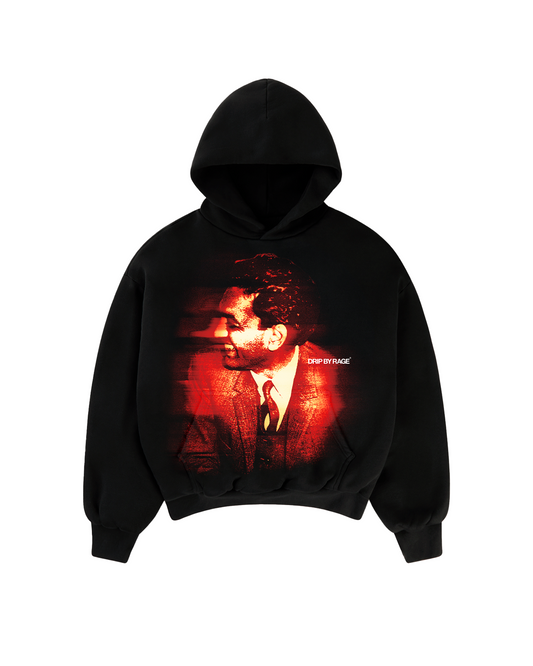 SHIV KUMAR BATALVI BIG PRINT SUN FADED BOXY HOODIE