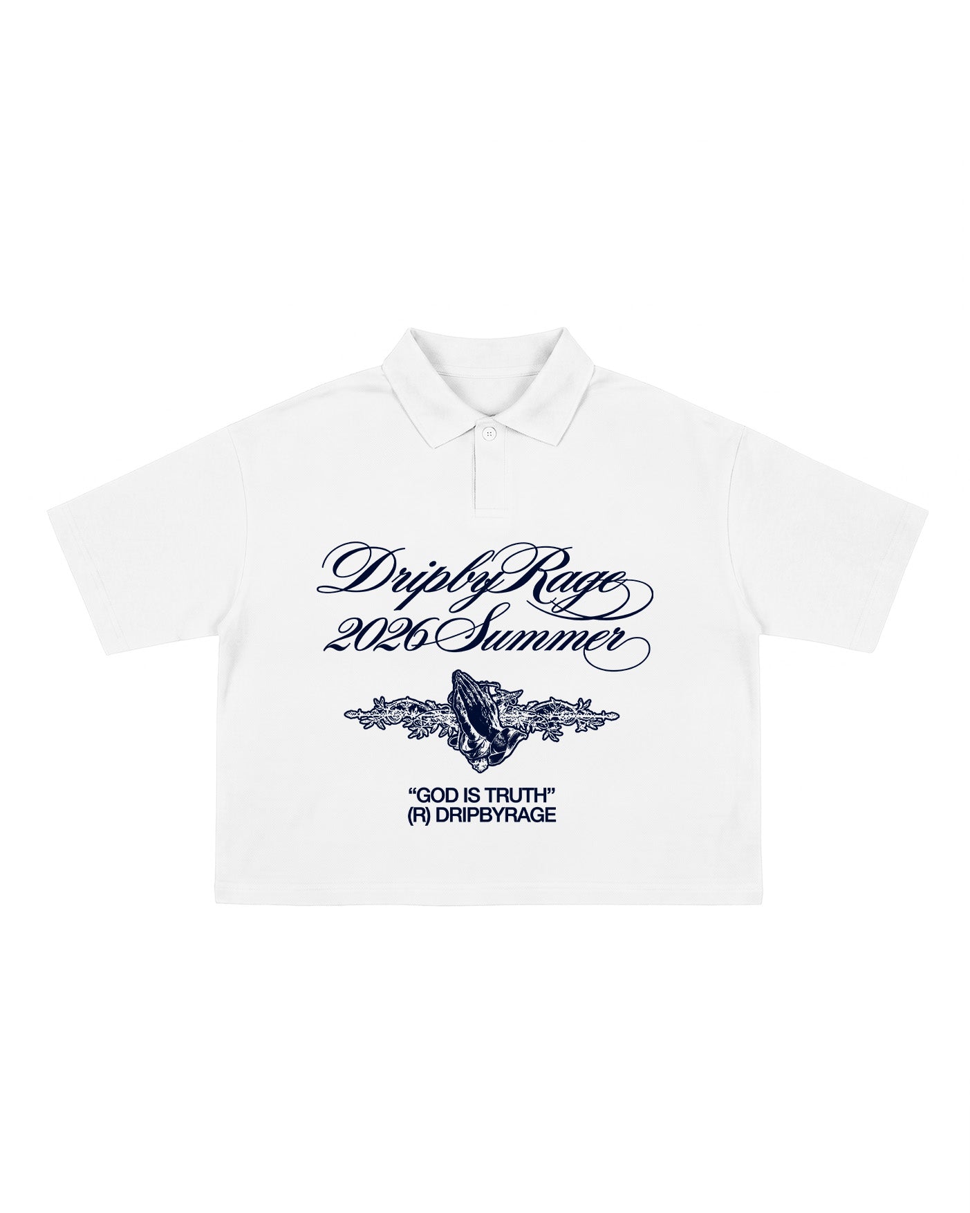 TRUTH COLLAR OVERSIZED POLO T-SHIRT