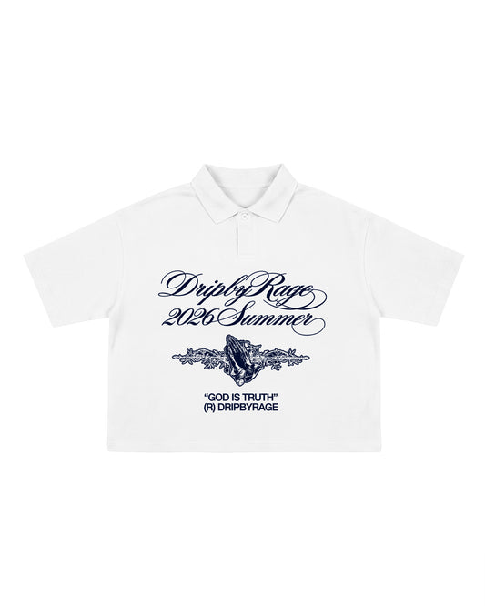 TRUTH COLLAR OVERSIZED POLO T-SHIRT