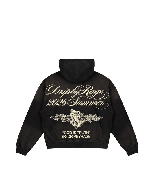 TRUTH OVERSIZED WASHED HOODIE