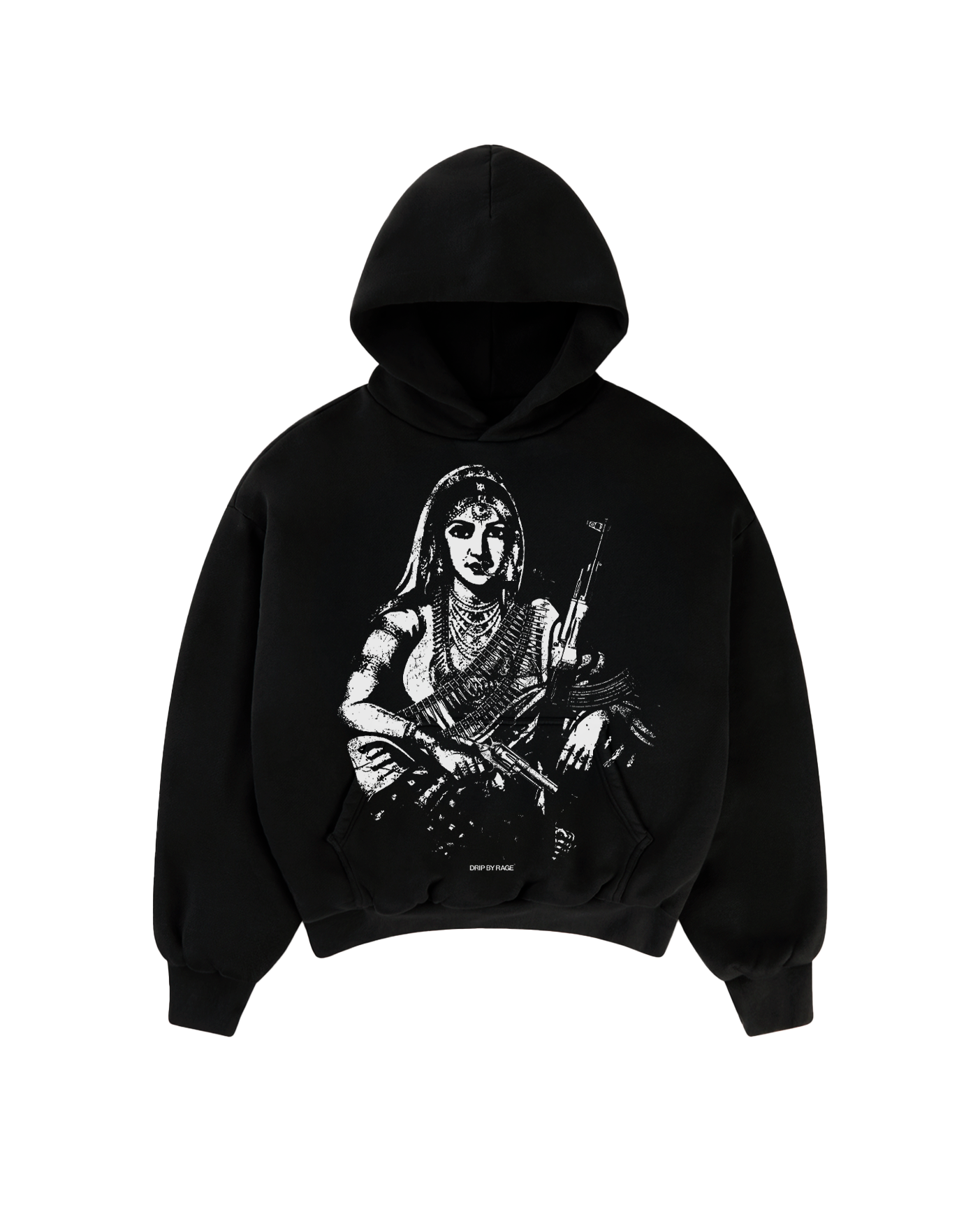 GANGSTER QUEEN BIG PRINT BOXY HOODIE