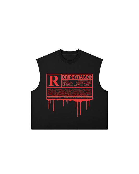 R RATED 380GSM BOXY TANK TOP