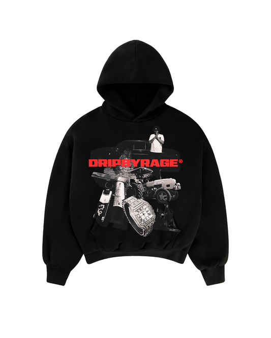 LIFE OF HIP-HOP BIG PRINT BOXY HOODIE