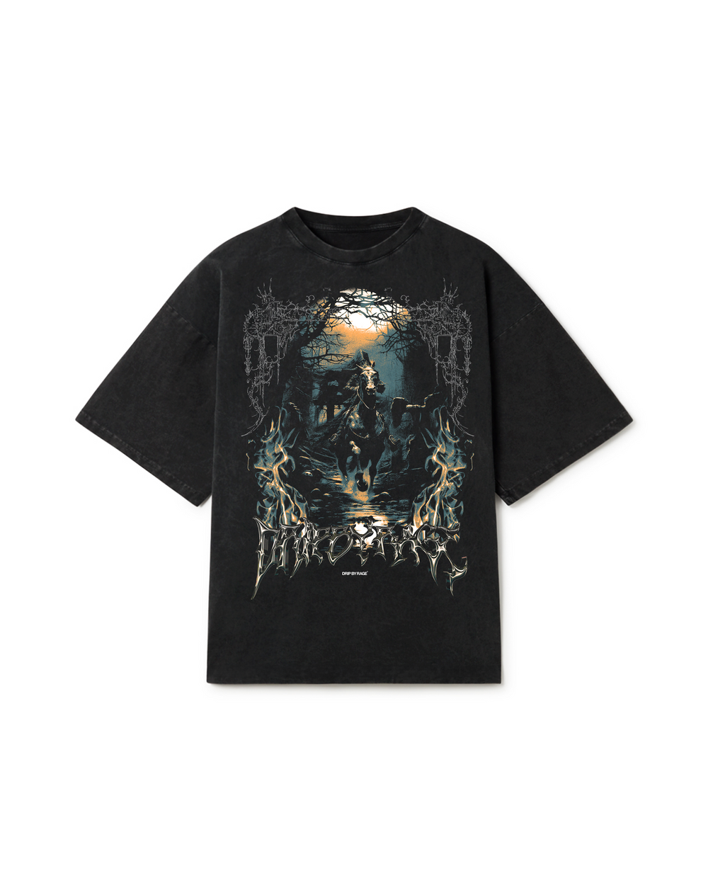 DARK KNIGHT OVERSIZED FADED T-SHIRT
