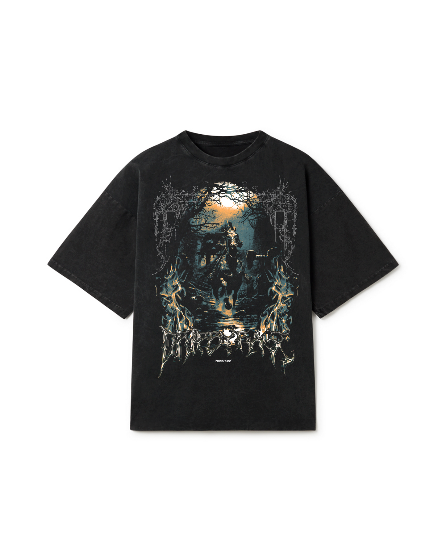 DARK KNIGHT OVERSIZED FADED T-SHIRT