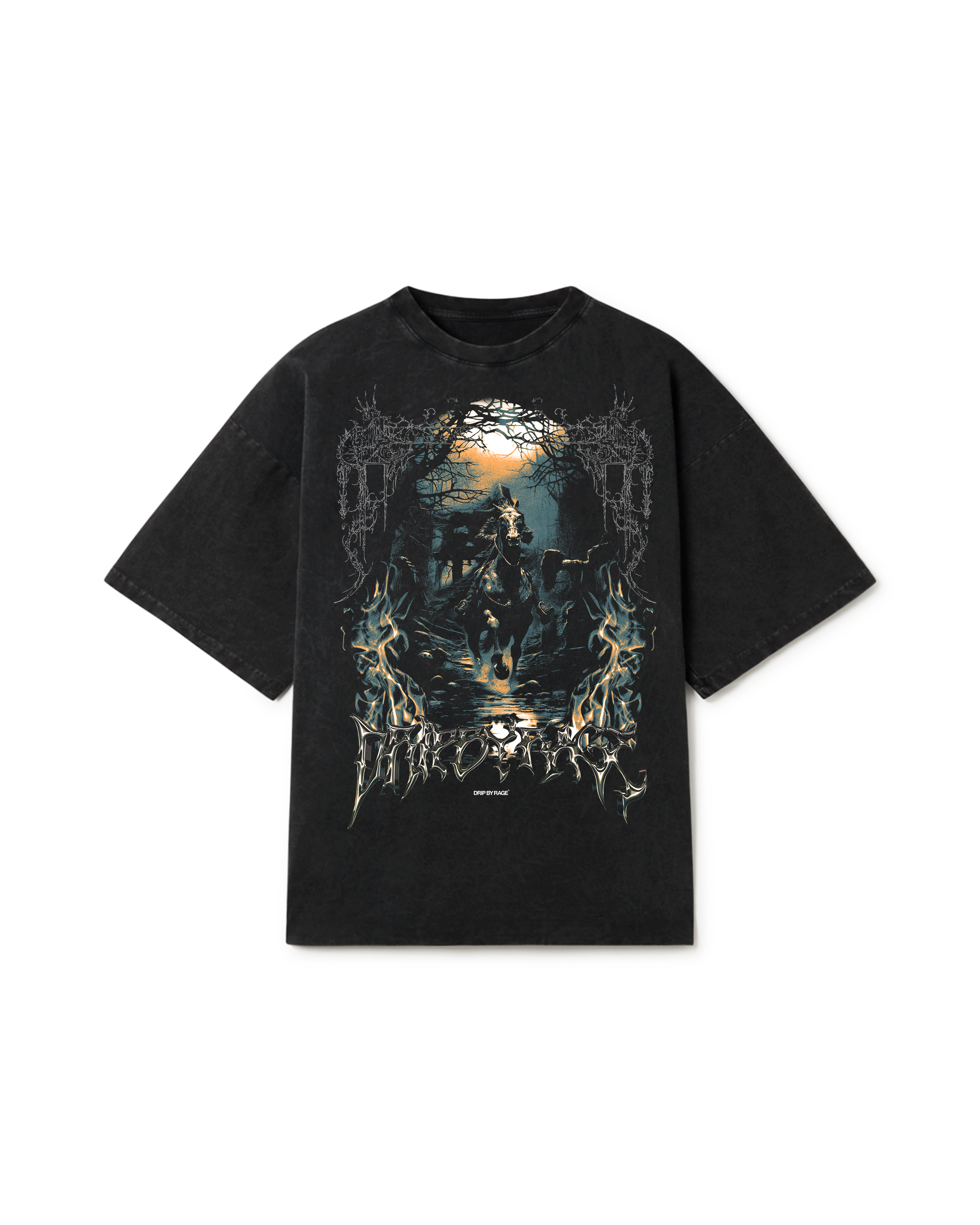 DARK KNIGHT OVERSIZED FADED T-SHIRT