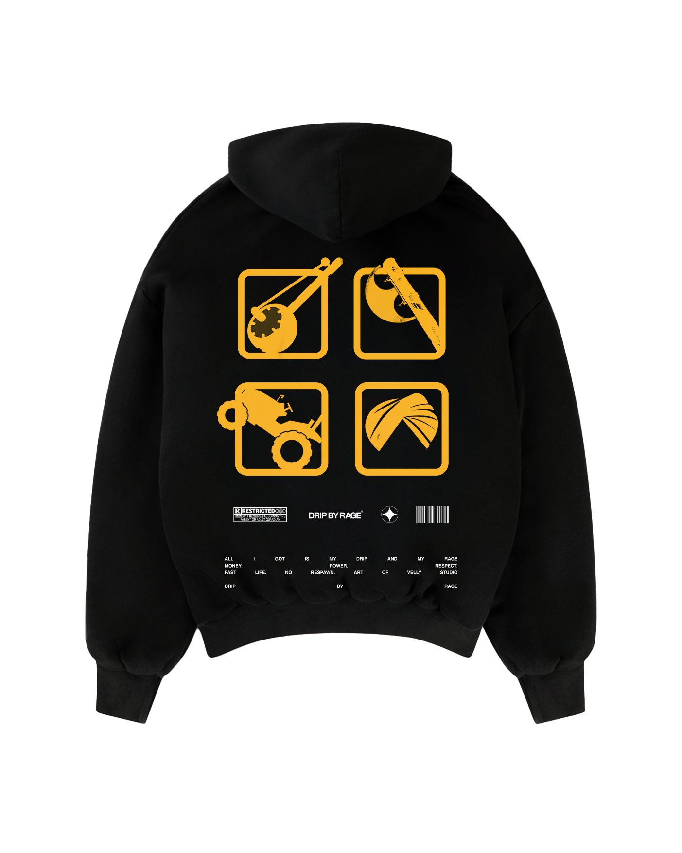 GABRU SUN FADED BOXY HOODIE