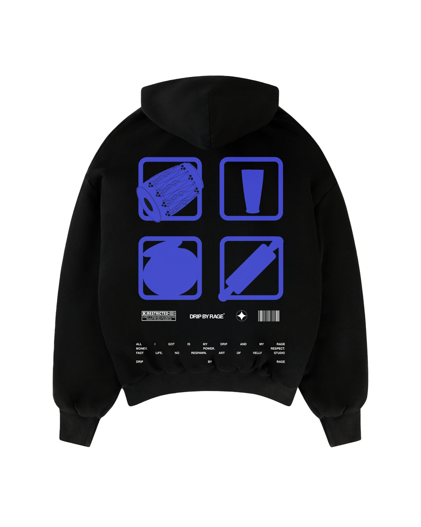 CHOBBAR SUN FADED BOXY HOODIE