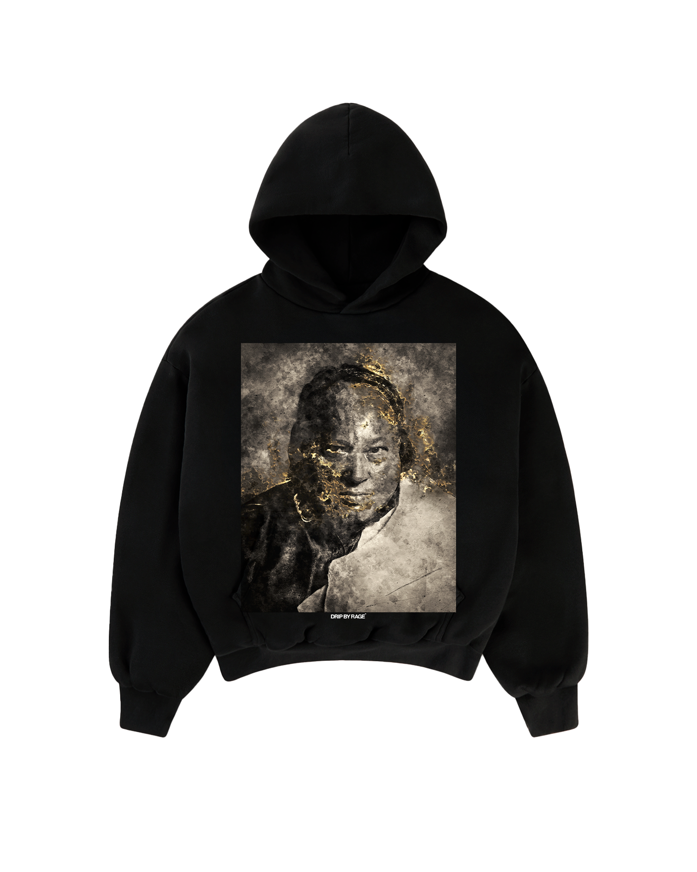 NUSRAT GOLD LEAF BOXY HOODIE