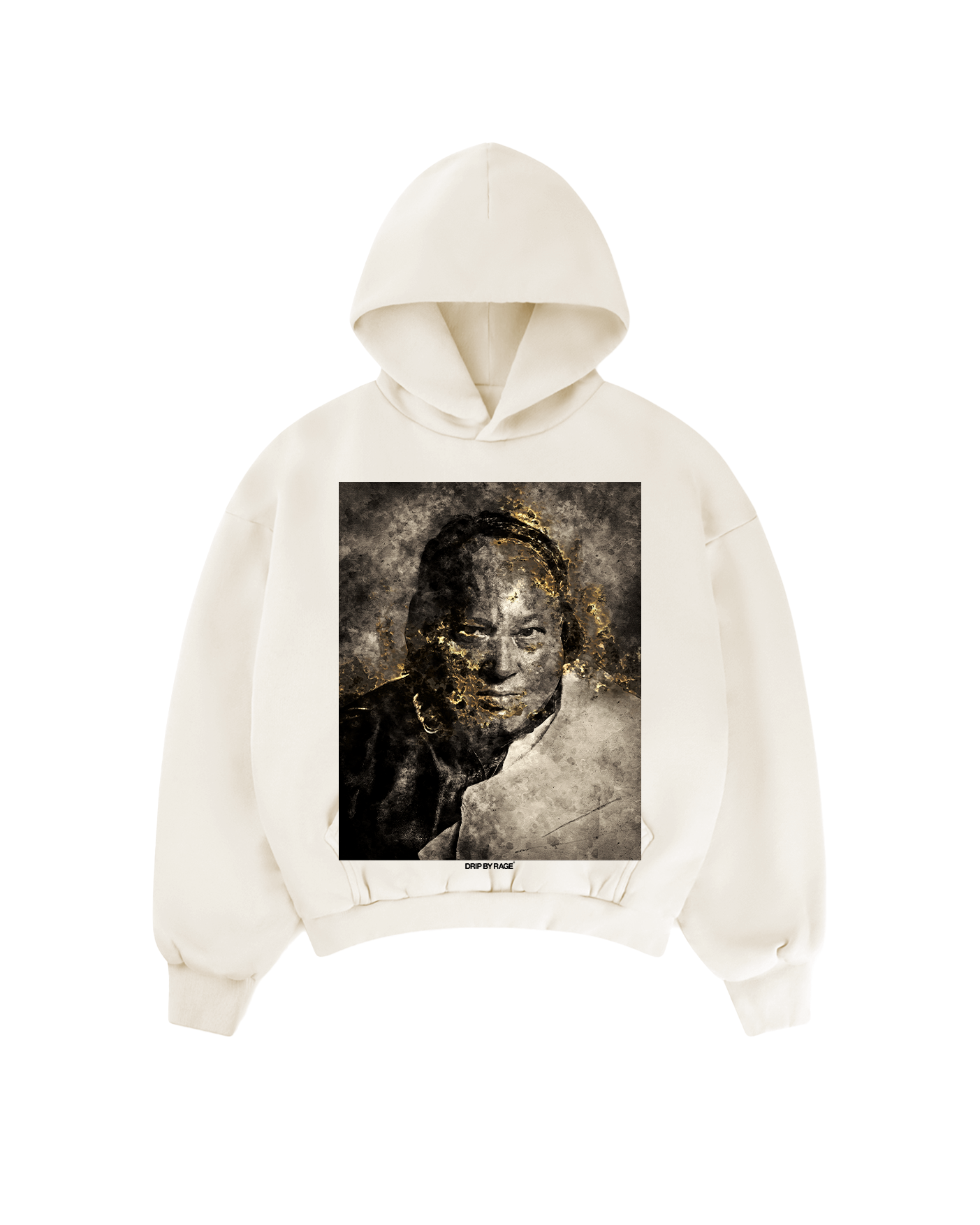 NUSRAT GOLD LEAF BOXY HOODIE