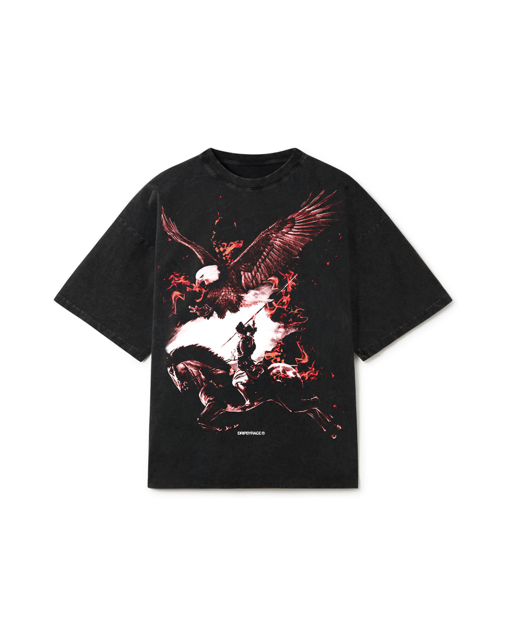 NO FEAR RED EDITION OVERSIZED FADED T-SHIRT BLACK