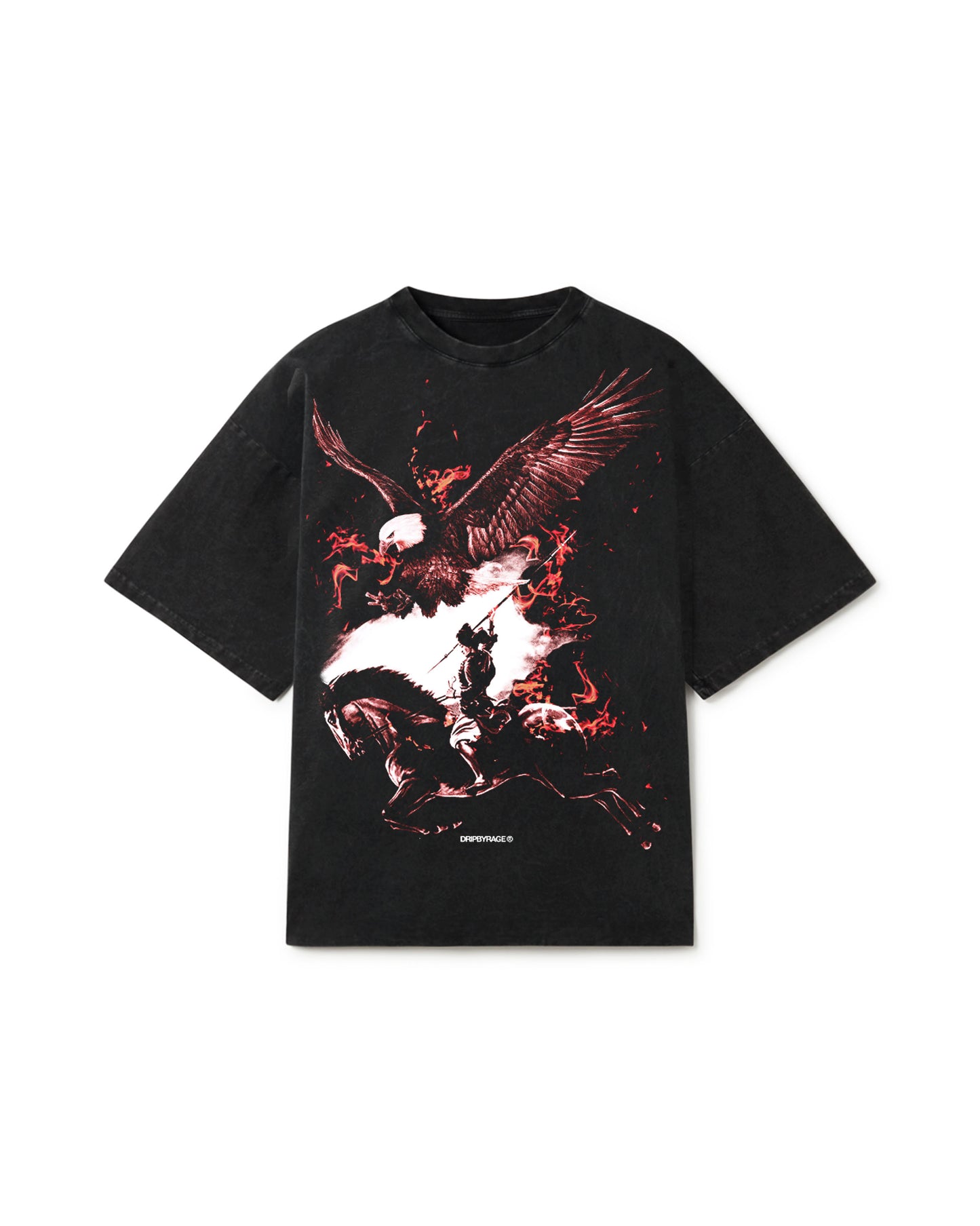 NO FEAR RED EDITION OVERSIZED FADED T-SHIRT BLACK