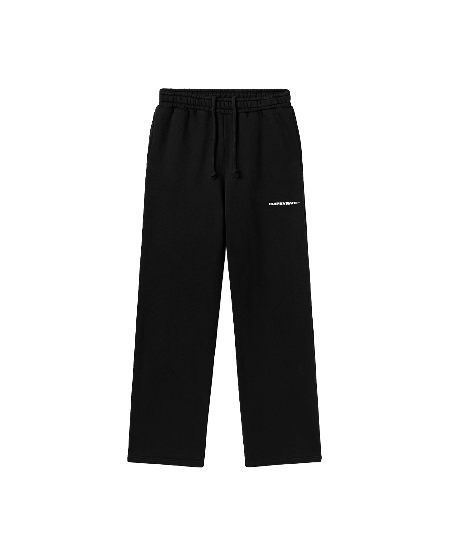 BLACK HEAVY RELAXED STRAIGHT SWEATPANTS