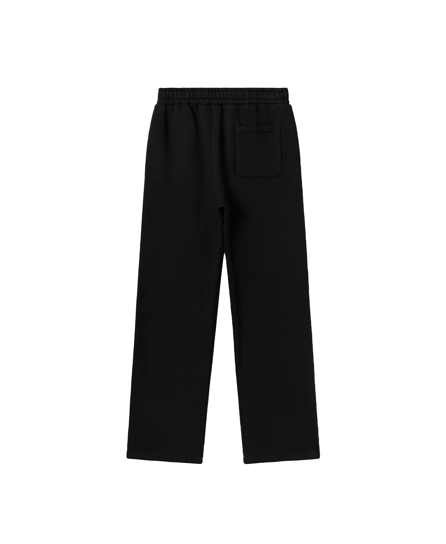 BLACK HEAVY RELAXED STRAIGHT SWEATPANTS