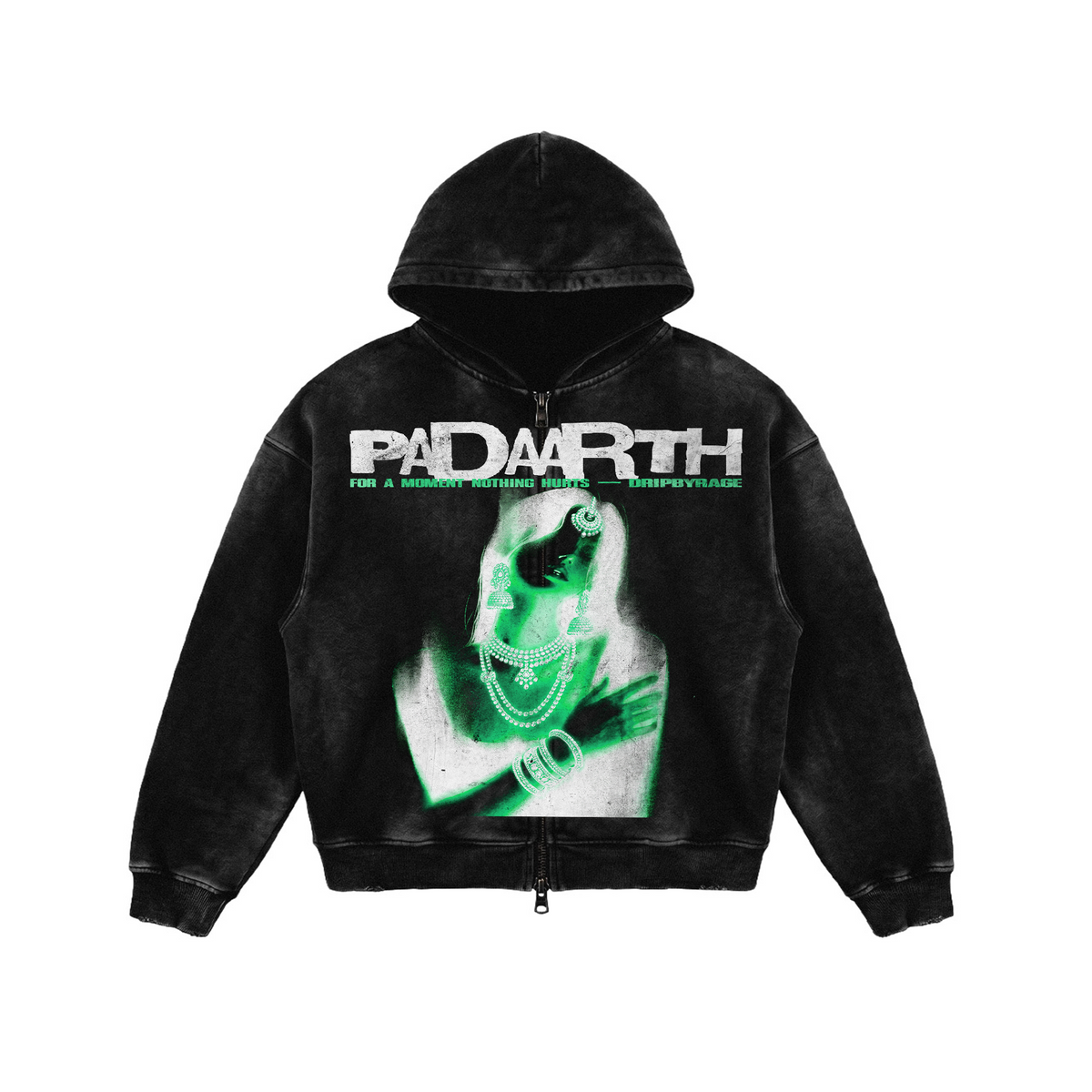 EUPHORIA FADED ZIP-UP HOODIE