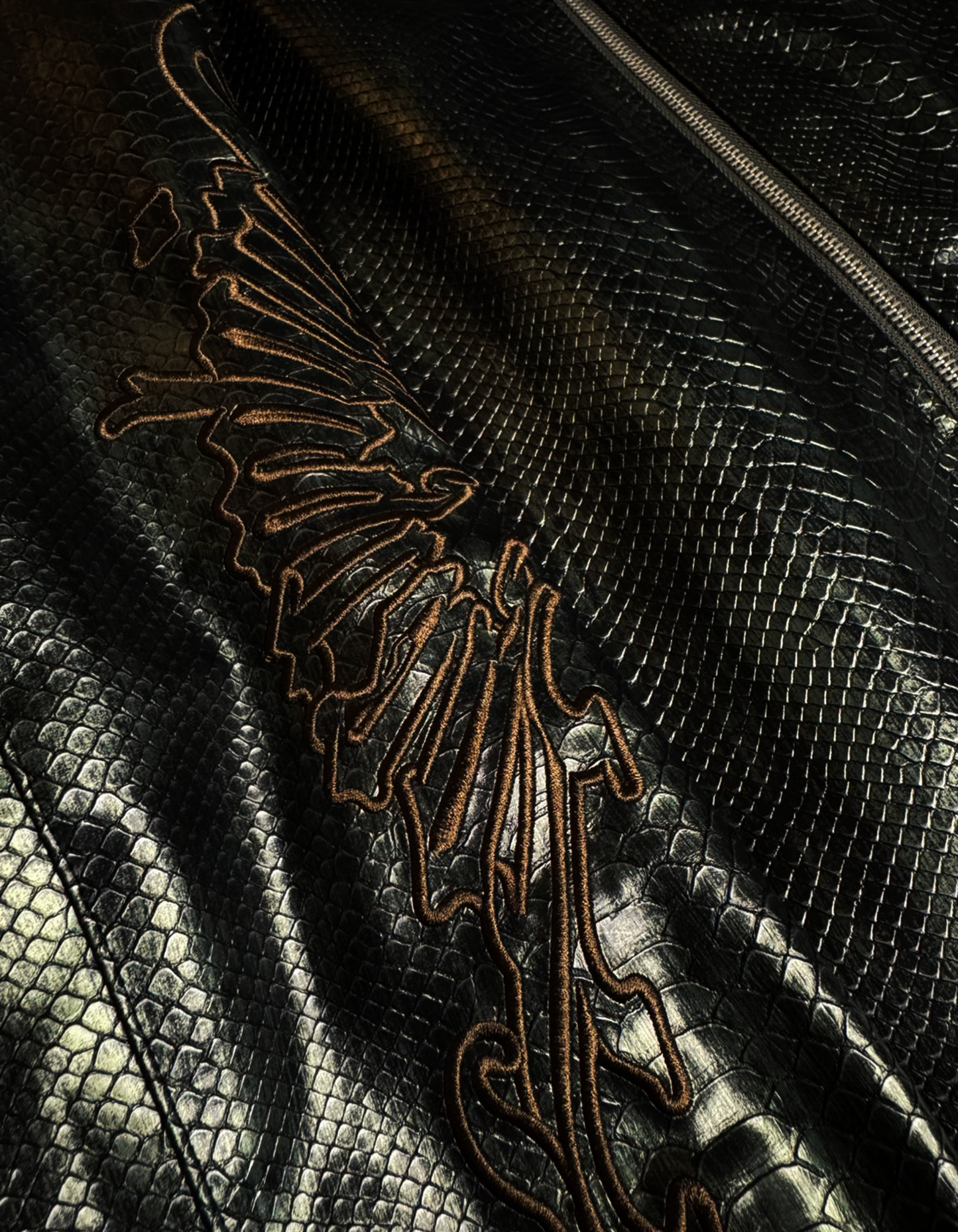 Snakeskin Leather Jacket