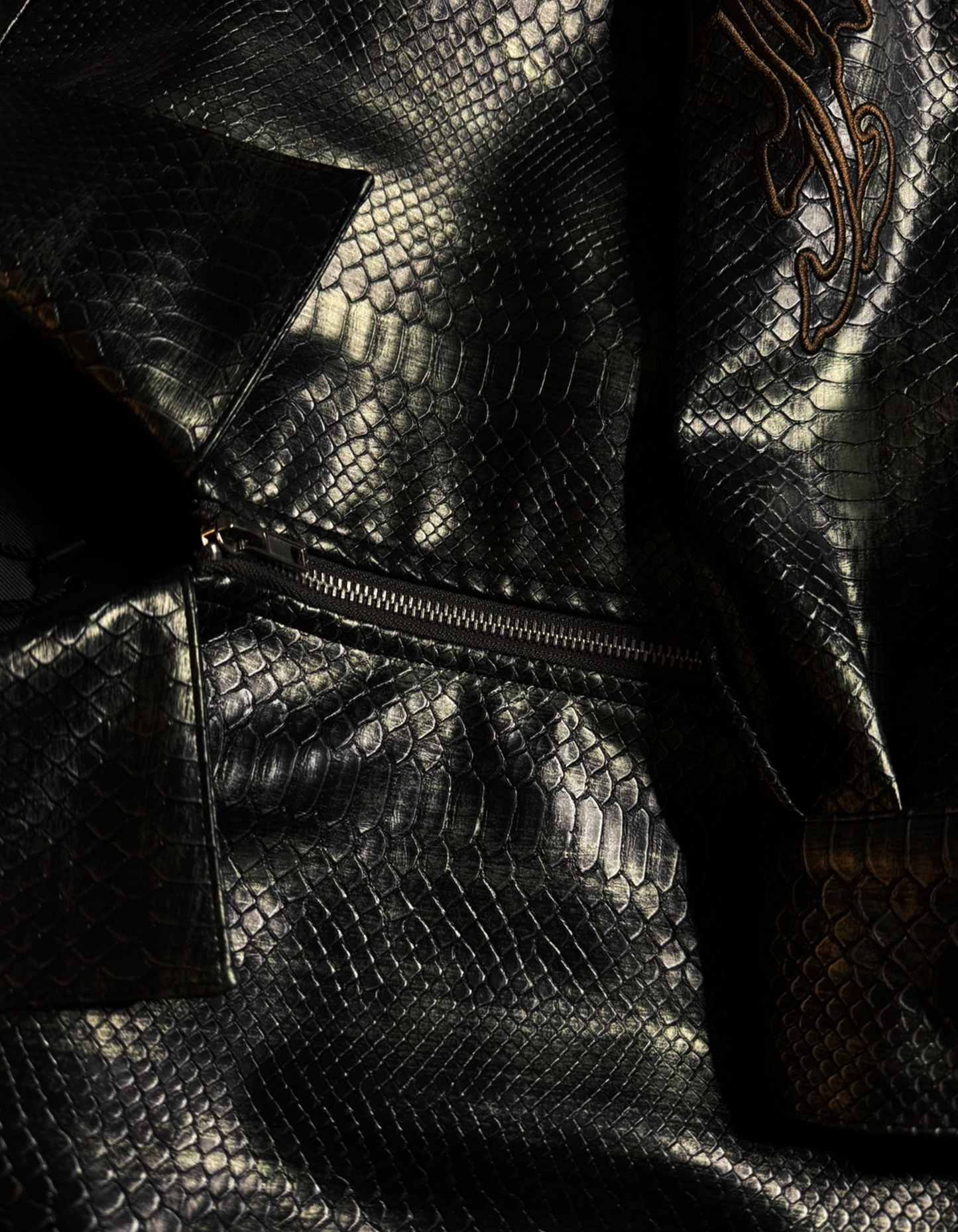 Snakeskin Leather Jacket