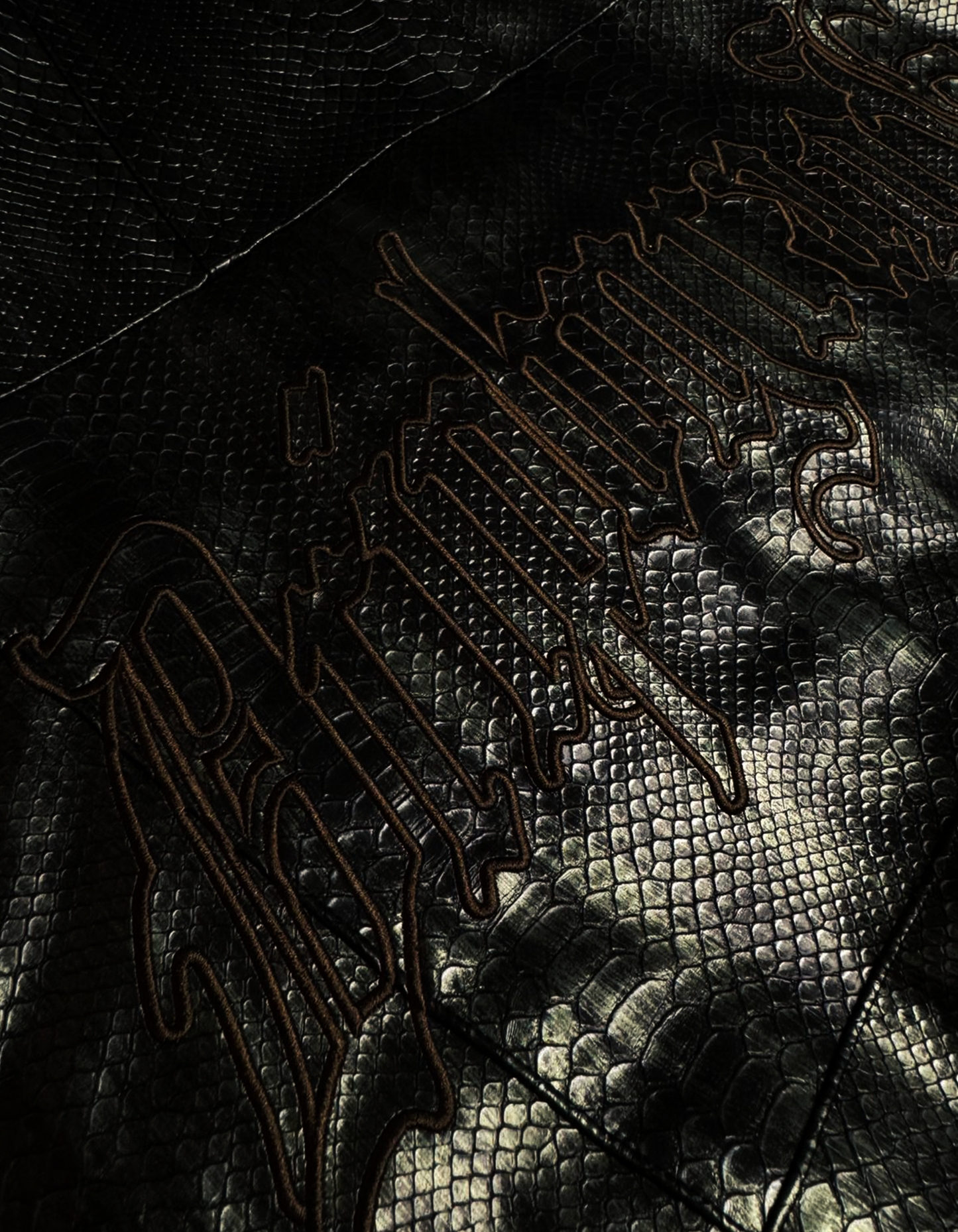 Snakeskin Leather Jacket