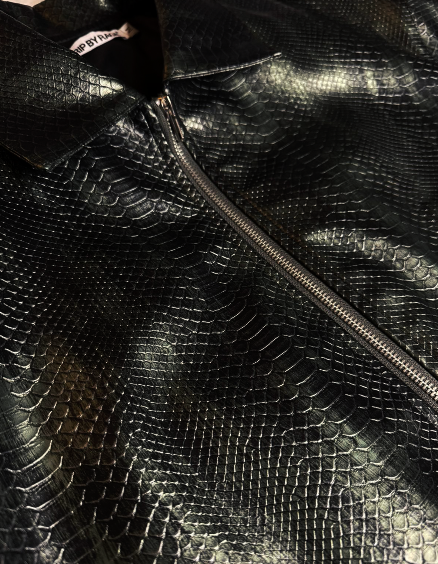 Snakeskin Leather Jacket