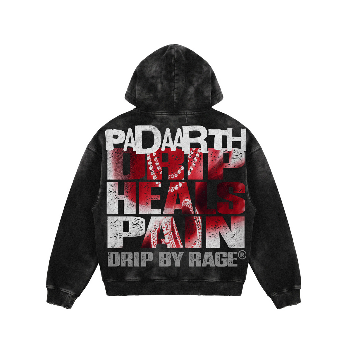 EUPHORIA FADED ZIP-UP HOODIE