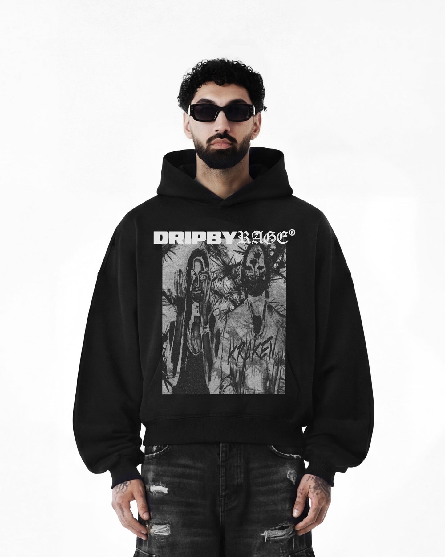 LOVE BIRDS BOXY FLEECE HOODIE