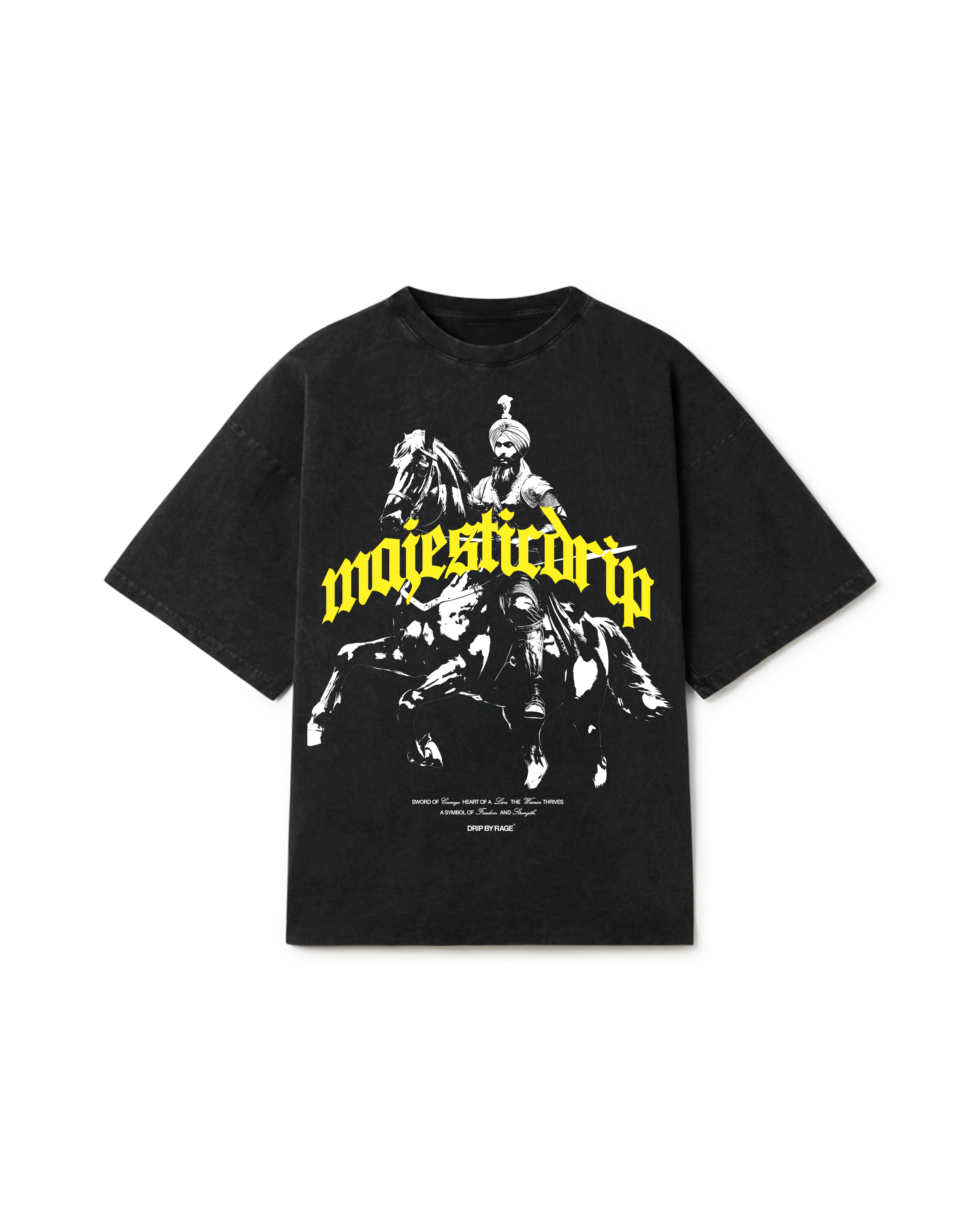 MAJESTIC DRIP OVERSIZED FADED T-SHIRT