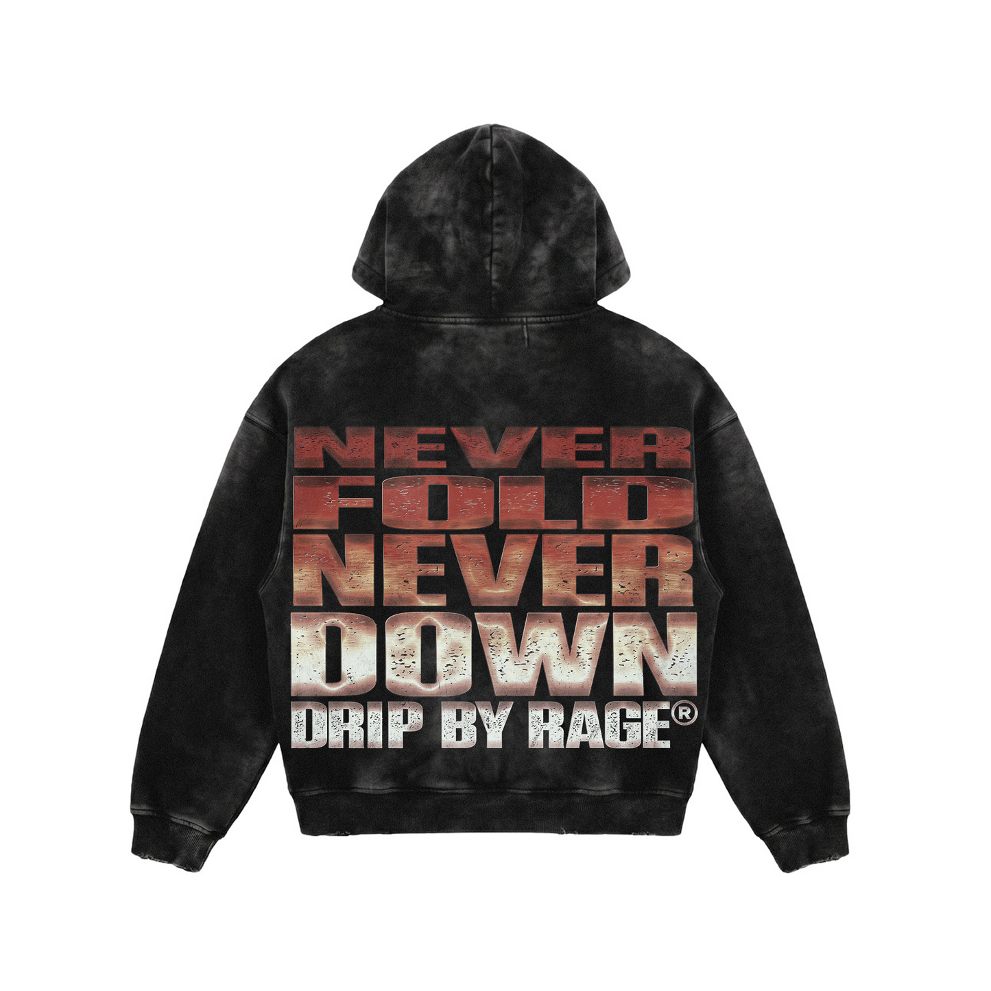 RED QUEEN NEVER FOLD FADED ZIP-UP