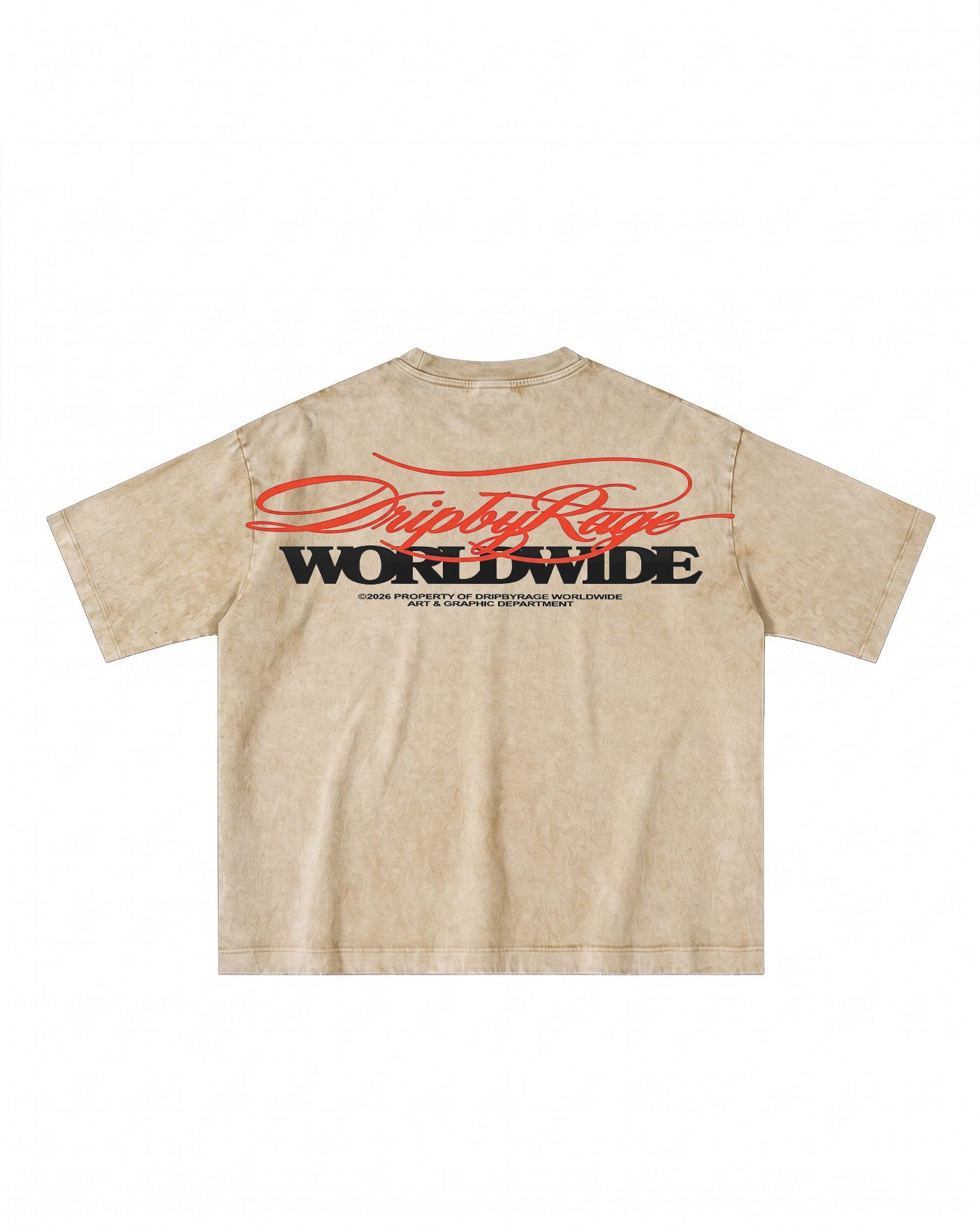 NO MERCY ABOVE OVERSIZED STONE WASH T-SHIRT