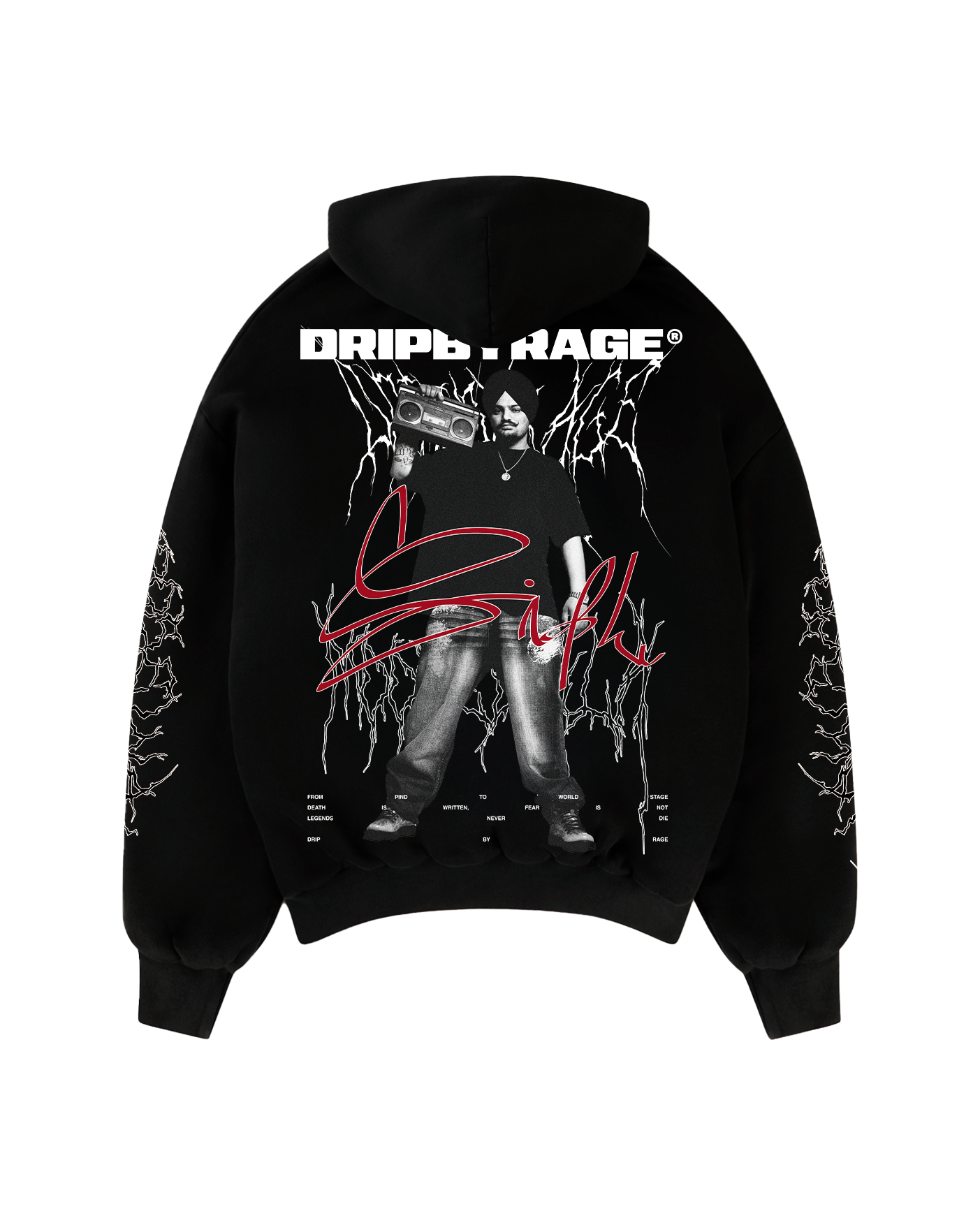 DEVIL SIDHU SUN FADED BOXY HOODIE