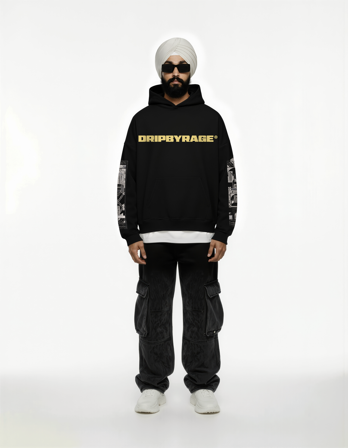 YUSUF ZULAIKHA SUN FADED BOXY HOODIE