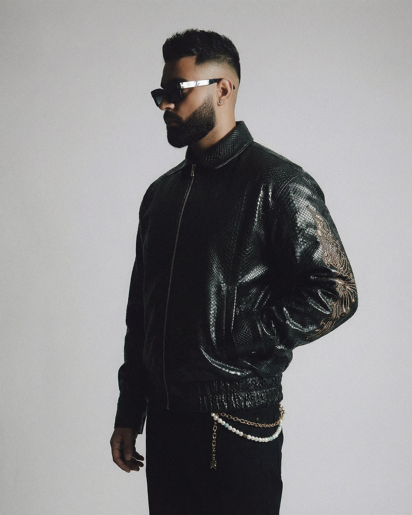 Snakeskin Leather Jacket