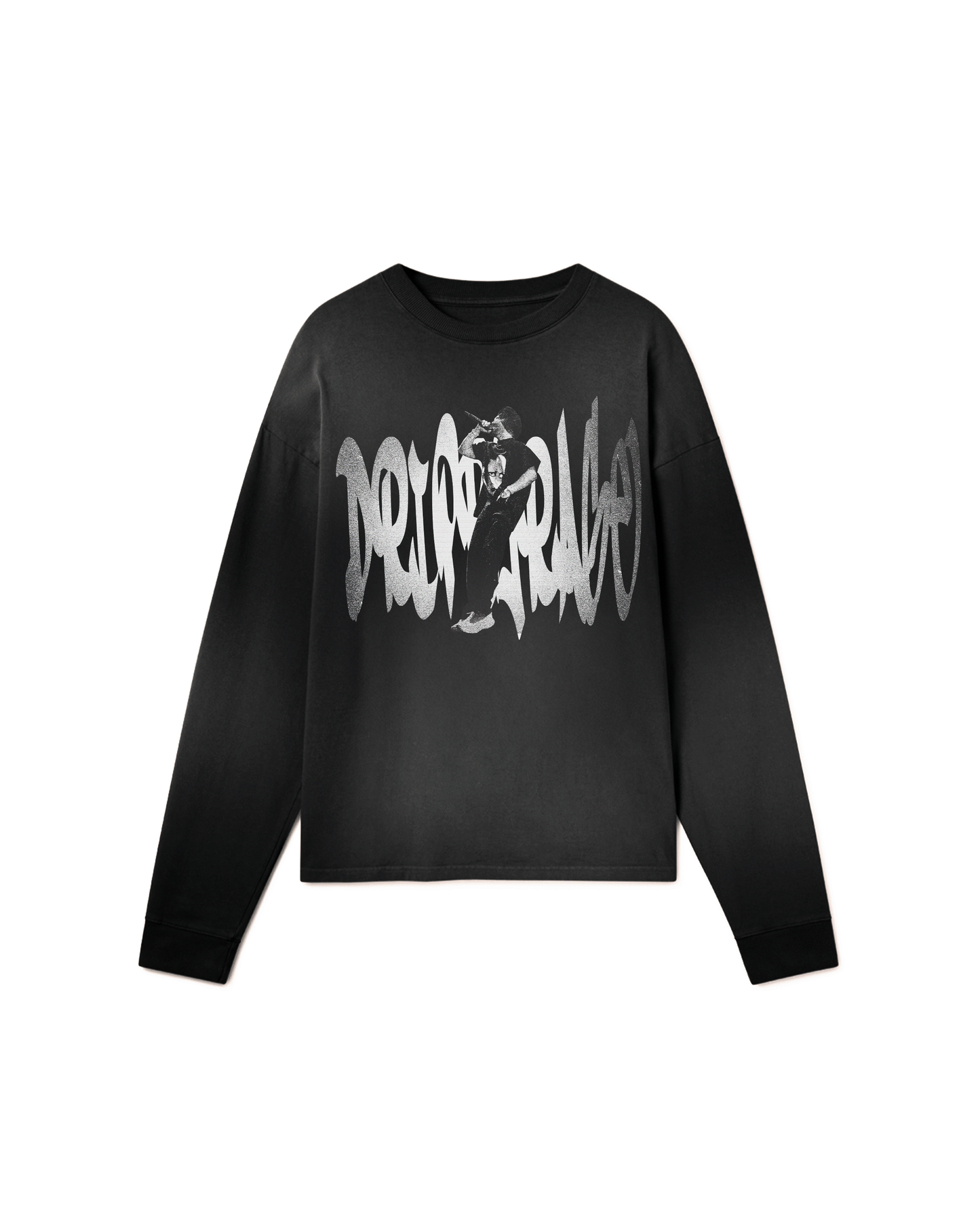 GRAFFITI OVERSIZED WASHED LONG SLEEVE