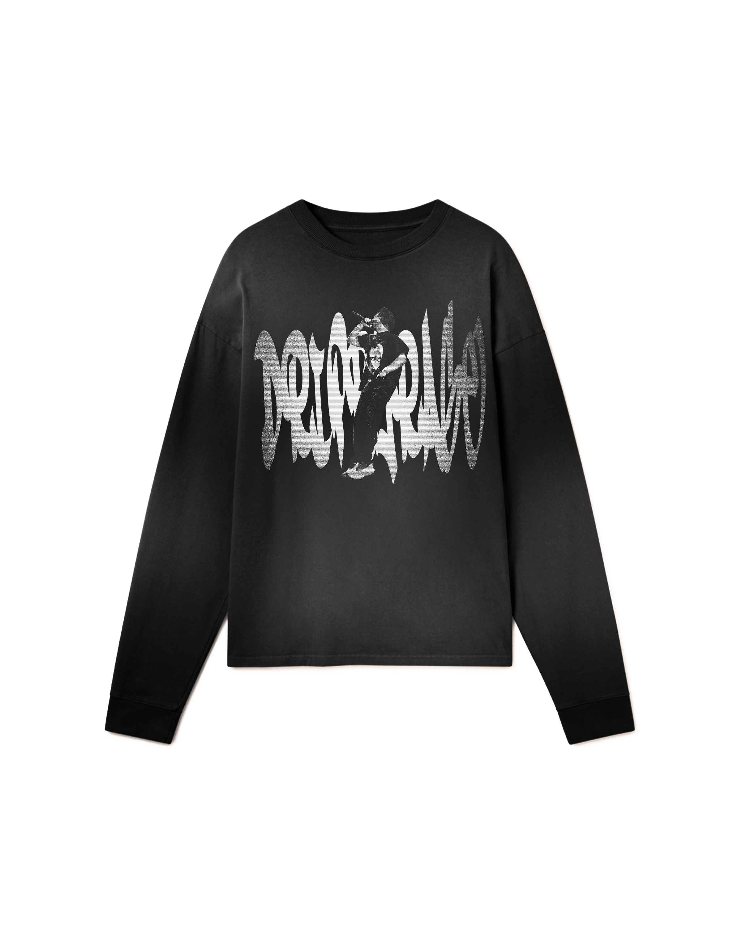GRAFFITI OVERSIZED WASHED LONG SLEEVE