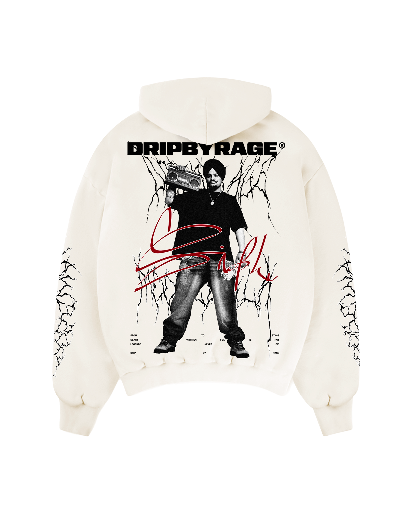 DEVIL SIDHU SUN FADED BOXY HOODIE