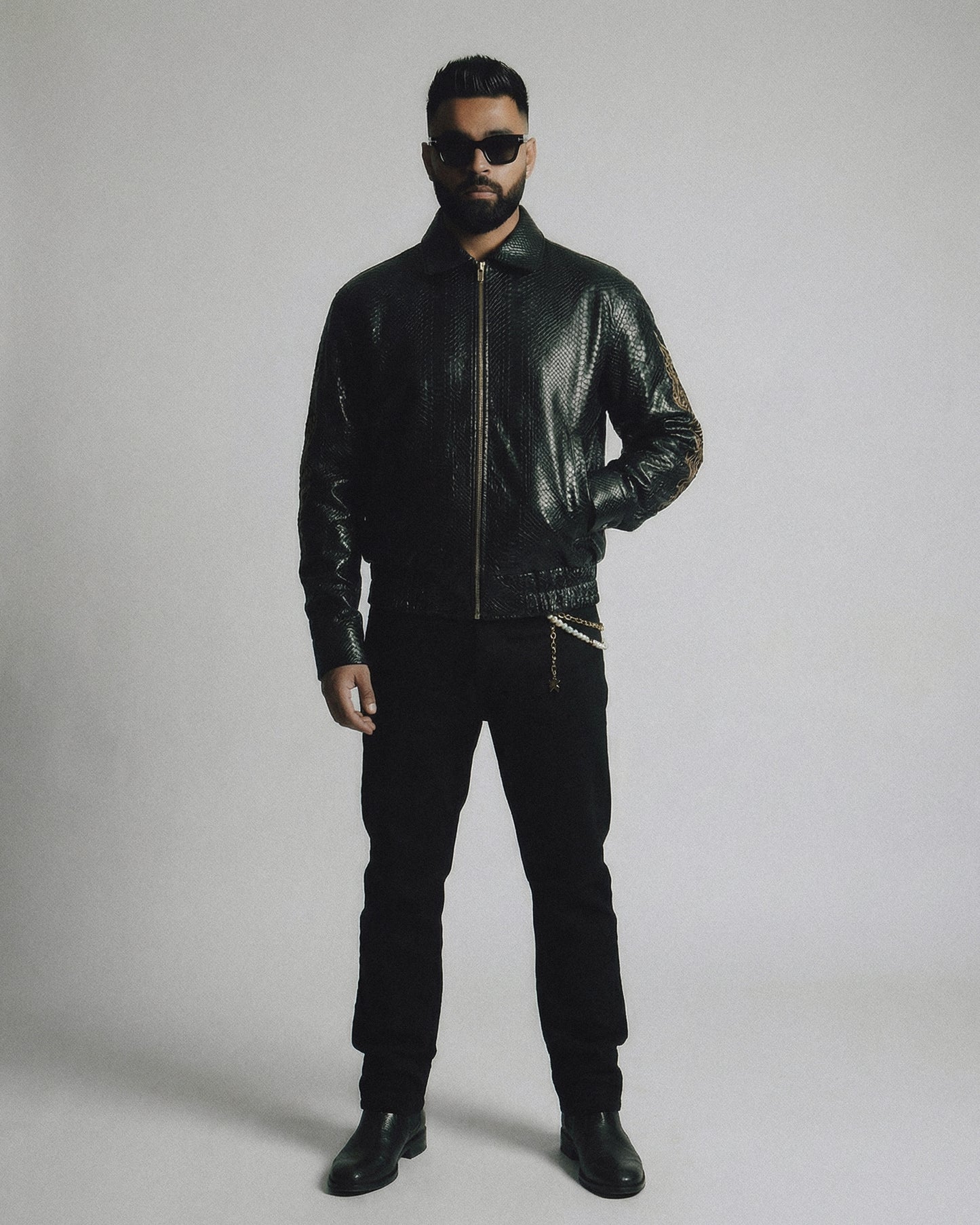 Snakeskin Leather Jacket