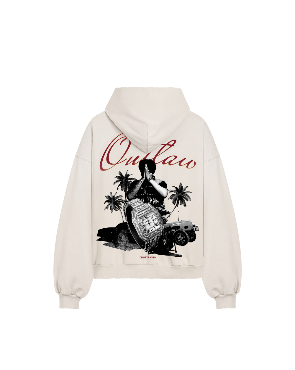 OUTLAW BOXY DISTRESSED HOODIE