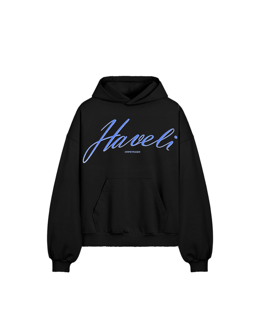 HAVELI BOXY DISTRESSED HOODIE