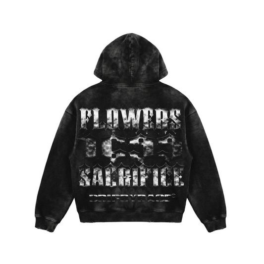 FLOWER 1699 FADED ZIP-UP HOODIE