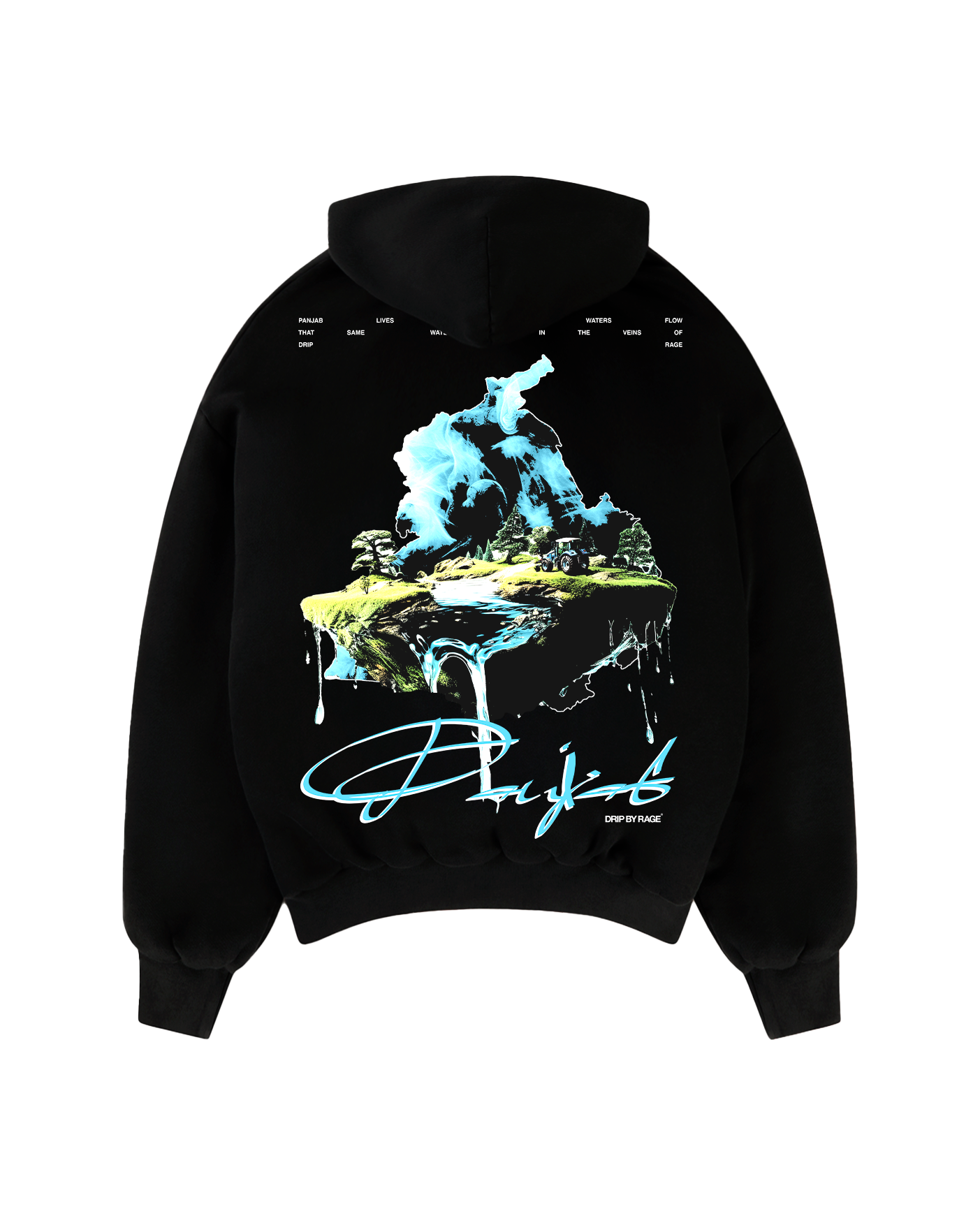 WATER OF PANJAB BOXY HOODIE